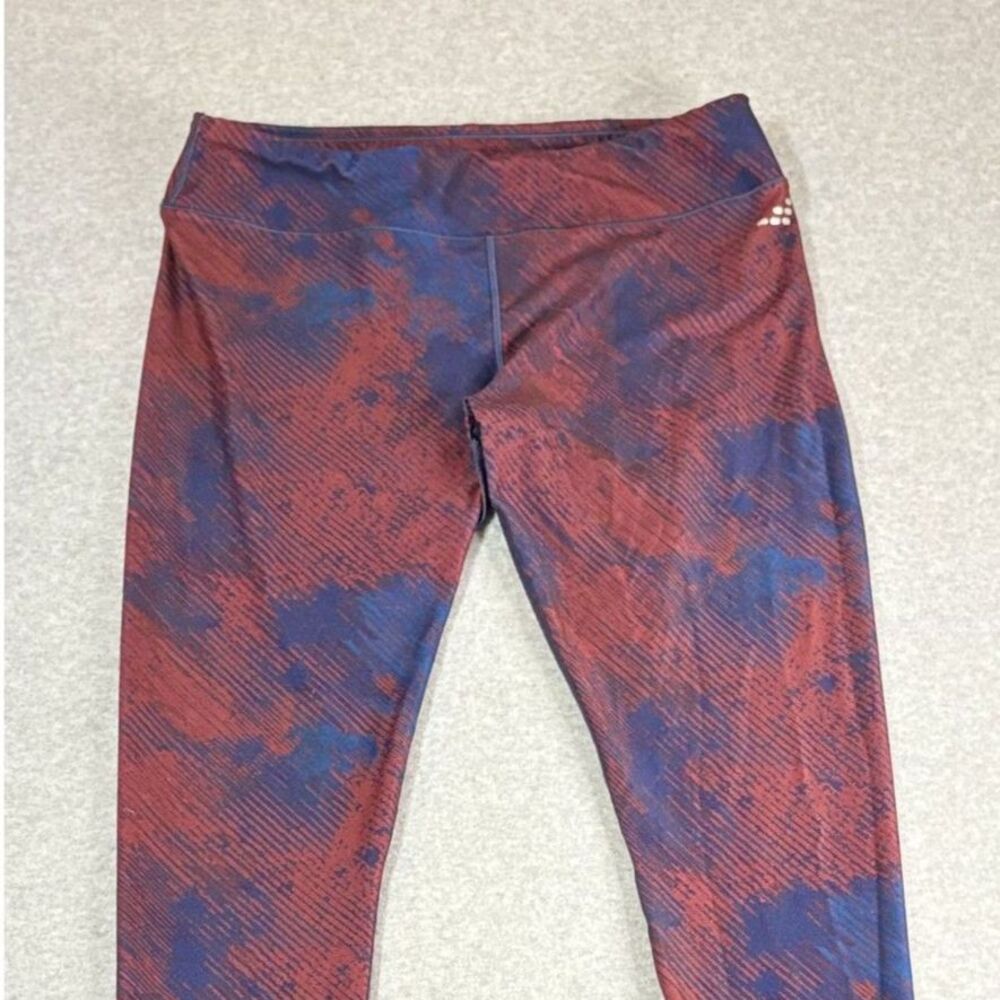 BCG Women’s Red Blue Geometric Print Leggings Athletic Pants